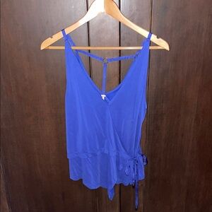 Free People Blue Wrap Top